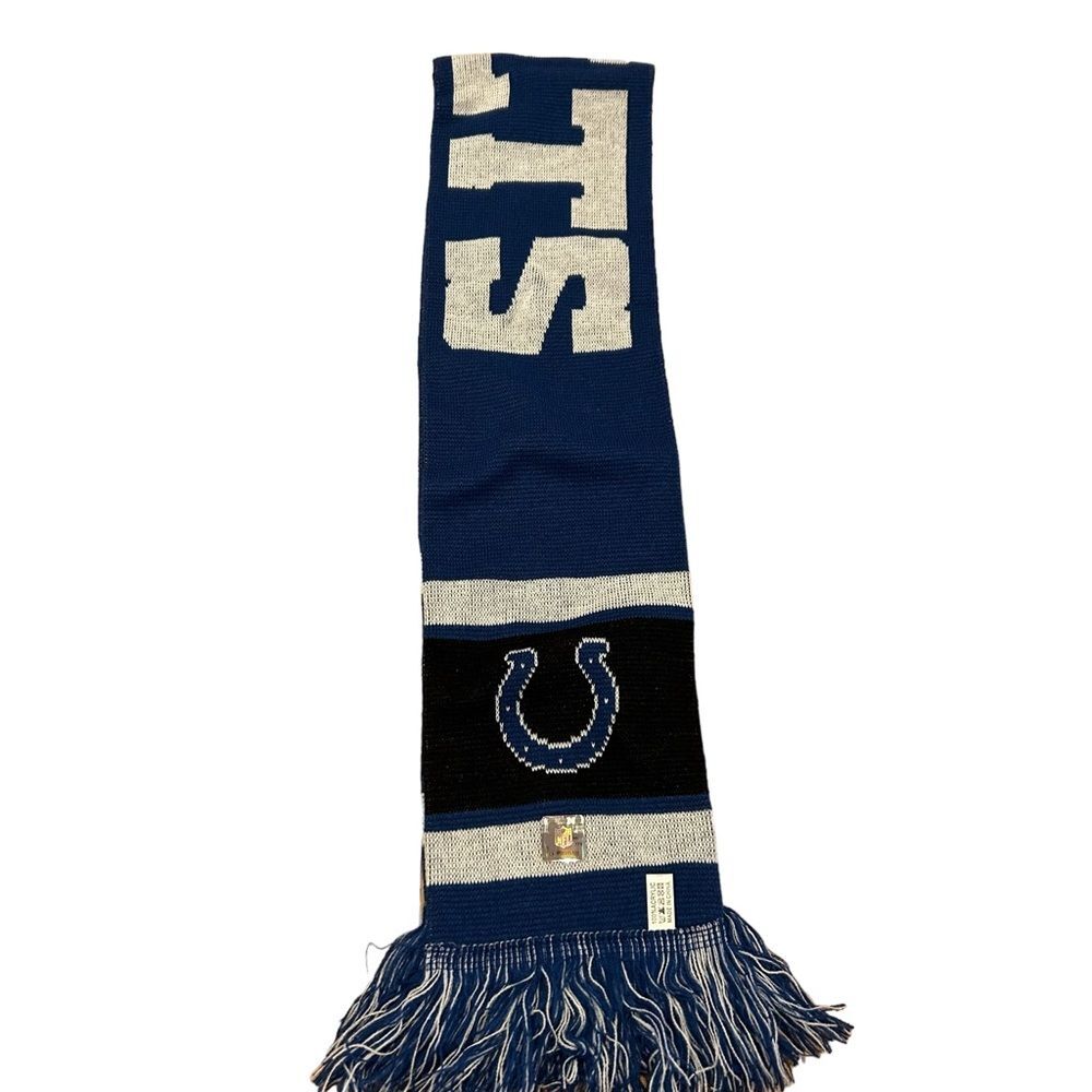 NFL Indianapolis Colts Blue White Knit Scarf